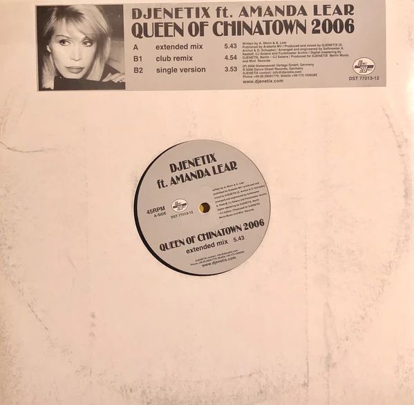 Single-Vinyl: Djenetix feat. Amanda Lear "Queen of Chinatown 2006"